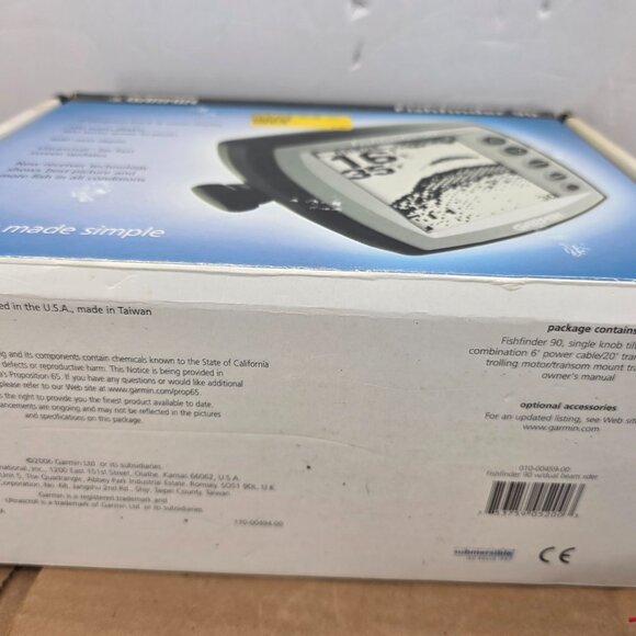 GARMIN Fishfinder Depth Finder 90 Marine Boat Sonar NOB - Picture 13 of 16